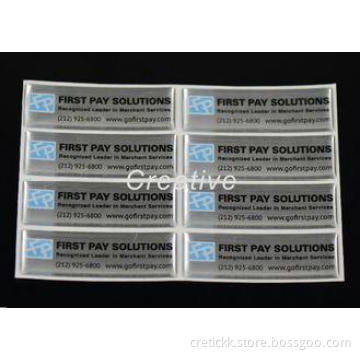 UV Resistance Brushed Silver Chrome Resin Domed Labels Epox